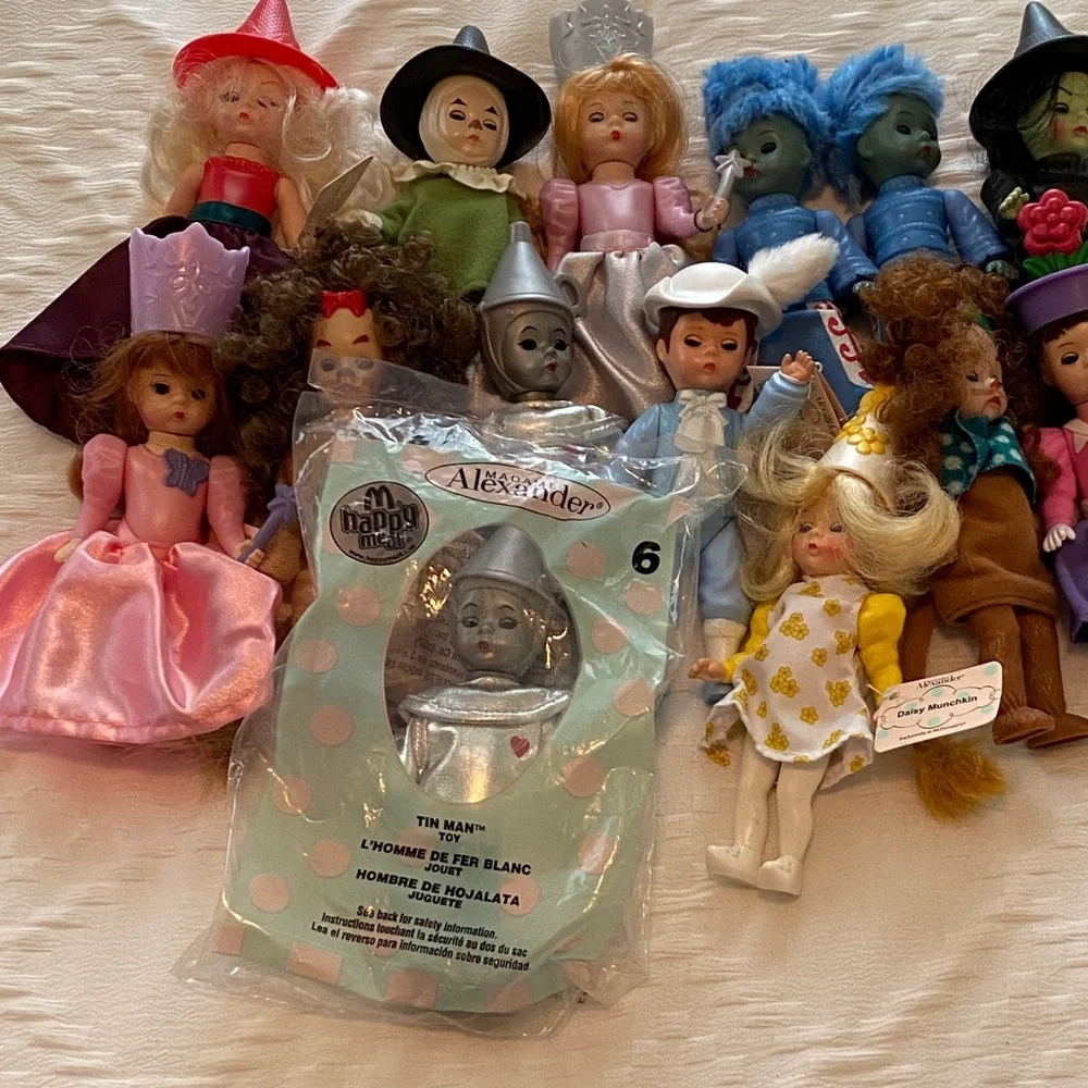 McDonald's Tin Man Mini Doll in Silver Packaging with Assorted Dolls